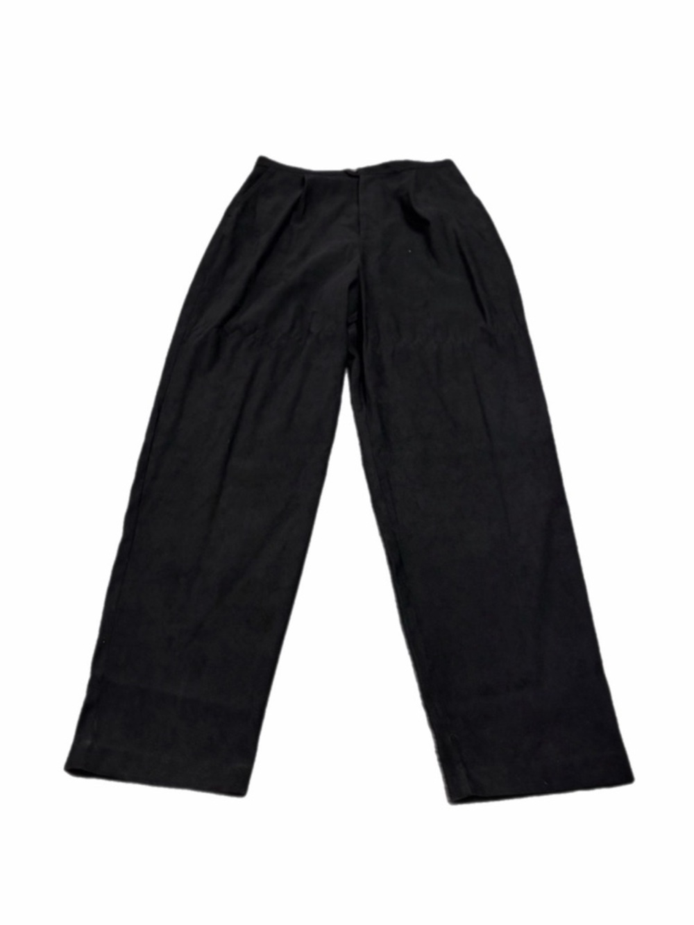 90s/Y2K Vintage Coldwater Creek Faux Suede Bootcut Pants (Black) Size Large Tall